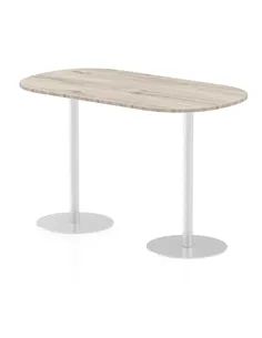 Dynamic Italia 1800mm Poseur Boardroom Table Grey Oak Top 1145mm High Leg ITL0189