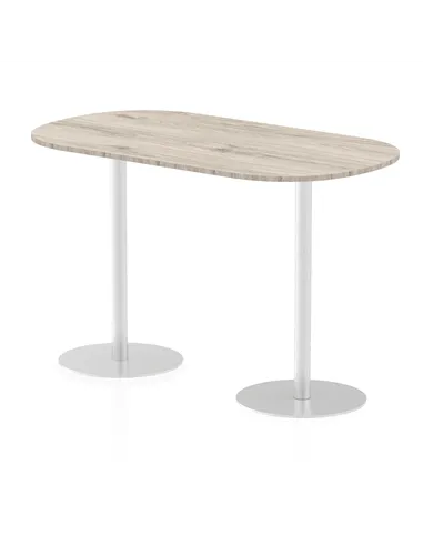 Dynamic Italia 1800mm Poseur Boardroom Table Grey Oak Top 1145mm High Leg ITL0189