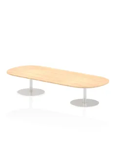 Dynamic Italia 2400mm Poseur Boardroom Table Maple Top 475mm High Leg ITL0193