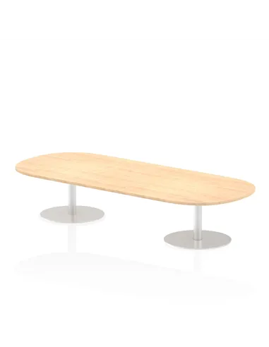 Dynamic Italia 2400mm Poseur Boardroom Table Maple Top 475mm High Leg ITL0193