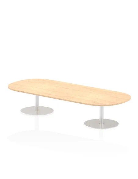 Dynamic Italia 2400mm Poseur Boardroom Table Maple Top 475mm High Leg ITL0193