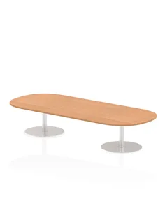 Dynamic Italia 2400mm Poseur Boardroom Table Oak Top 475mm High Leg ITL0194