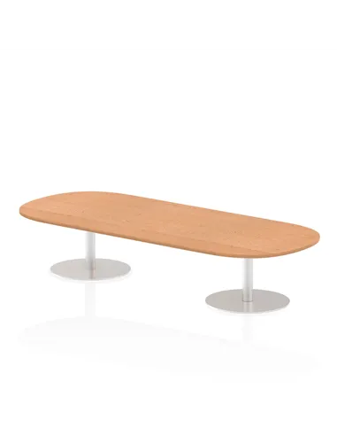Dynamic Italia 2400mm Poseur Boardroom Table Oak Top 475mm High Leg ITL0194