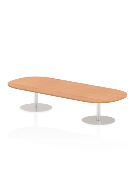 Dynamic Italia 2400mm Poseur Boardroom Table Oak Top 475mm High Leg ITL0194