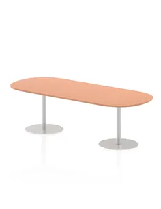 Dynamic Italia 2400mm Poseur Boardroom Table Beech Top 720mm High Leg ITL0196