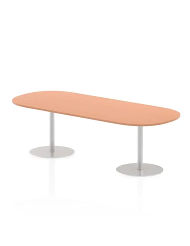 Dynamic Italia 2400mm Poseur Boardroom Table Beech Top 720mm High Leg ITL0196