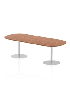 Dynamic Italia 2400mm Poseur Boardroom Table Walnut Top 720mm High Leg ITL0197
