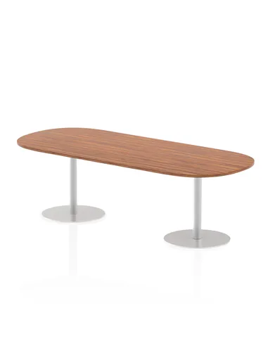 Dynamic Italia 2400mm Poseur Boardroom Table Walnut Top 720mm High Leg ITL0197