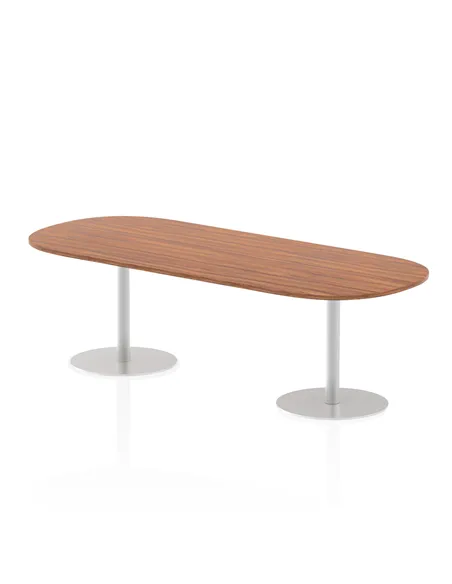 Dynamic Italia 2400mm Poseur Boardroom Table Walnut Top 720mm High Leg ITL0197