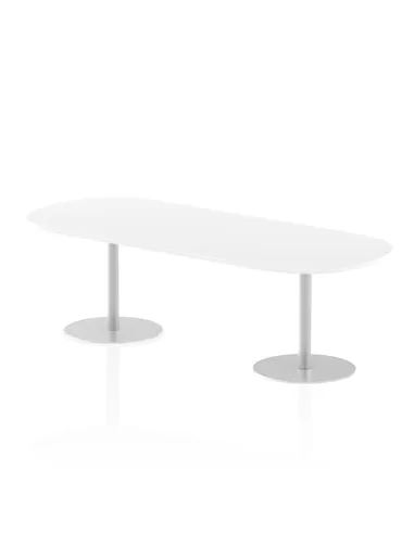 Dynamic Italia 2400mm Poseur Boardroom Table White Top 720mm High Leg ITL0198