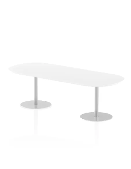 Dynamic Italia 2400mm Poseur Boardroom Table White Top 720mm High Leg ITL0198