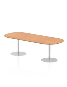 Dynamic Italia 2400mm Poseur Boardroom Table Oak Top 720mm High Leg ITL0200