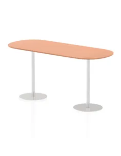 Dynamic Italia 2400mm Poseur Boardroom Table Beech Top 1145mm High Leg ITL0202