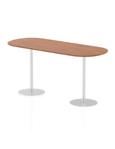 Dynamic Italia 2400mm Poseur Boardroom Table Walnut Top 1145mm High Leg ITL0203