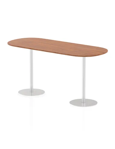 Dynamic Italia 2400mm Poseur Boardroom Table Walnut Top 1145mm High Leg ITL0203