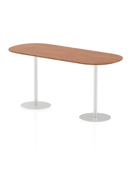 Dynamic Italia 2400mm Poseur Boardroom Table Walnut Top 1145mm High Leg ITL0203