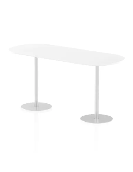 Dynamic Italia 2400mm Poseur Boardroom Table White Top 1145mm High Leg ITL0204