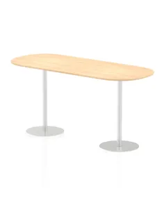 Dynamic Italia 2400mm Poseur Boardroom Table Maple Top 1145mm High Leg ITL0205