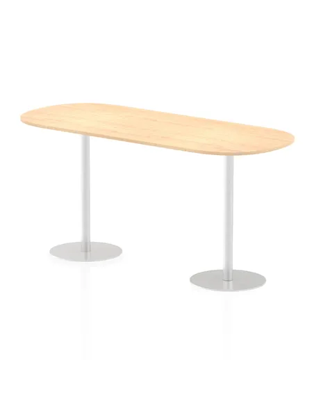 Dynamic Italia 2400mm Poseur Boardroom Table Maple Top 1145mm High Leg ITL0205