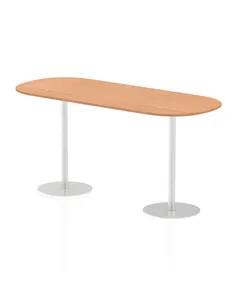 Dynamic Italia 2400mm Poseur Boardroom Table Oak Top 1145mm High Leg ITL0206