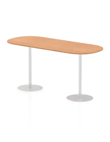 Dynamic Italia 2400mm Poseur Boardroom Table Oak Top 1145mm High Leg ITL0206