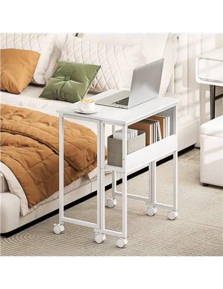 HOMCOM 63 cm Drop Leaf Writing Work Desk - White