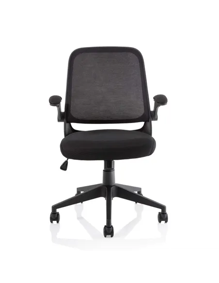 Dynamic Crew Task Operator Bespoke Fabric Seat Ginseng Chilli Mesh Office Chair With Folding Arms KCUP2017