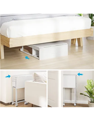 HOMCOM 63 cm Drop Leaf Writing Work Desk - White