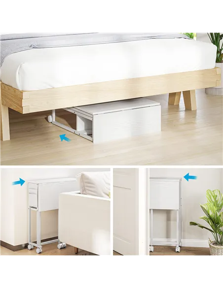 HOMCOM 63 cm Drop Leaf Writing Work Desk - White