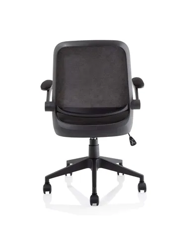 Dynamic Crew Task Operator Bespoke Fabric Seat Ginseng Chilli Mesh Office Chair With Folding Arms KCUP2017