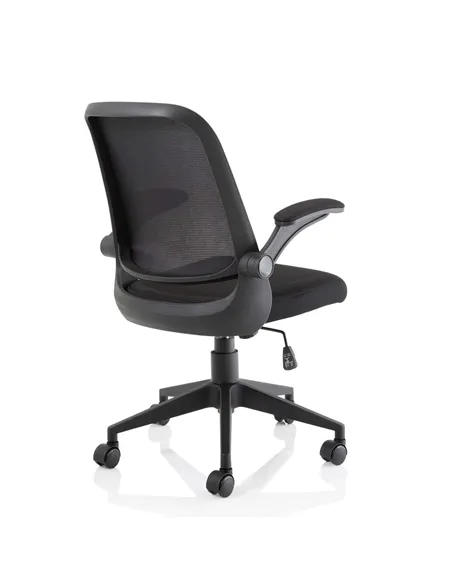 Dynamic Crew Task Operator Bespoke Fabric Seat Ginseng Chilli Mesh Office Chair With Folding Arms KCUP2017