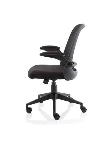 Dynamic Crew Task Operator Bespoke Fabric Seat Maringa Teal Mesh Office Chair With Folding Arms KCUP2018