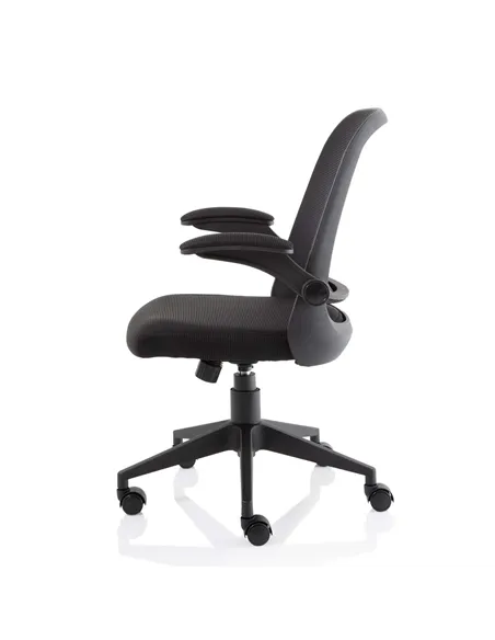Dynamic Crew Task Operator Bespoke Fabric Seat Maringa Teal Mesh Office Chair With Folding Arms KCUP2018