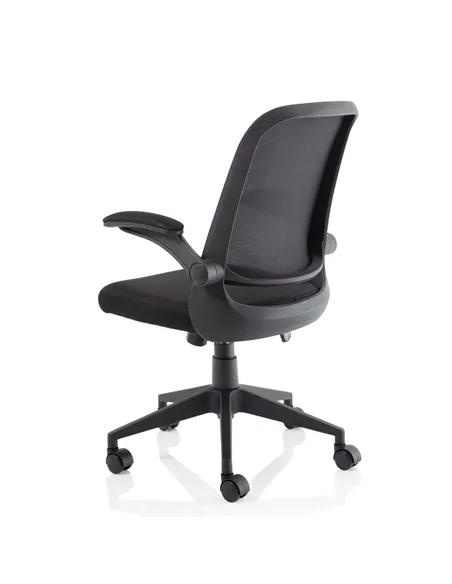 Dynamic Crew Task Operator Bespoke Fabric Seat Maringa Teal Mesh Office Chair With Folding Arms KCUP2018