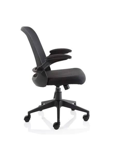 Dynamic Crew Task Operator Bespoke Fabric Seat Maringa Teal Mesh Office Chair With Folding Arms KCUP2018