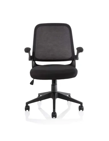 Dynamic Crew Task Operator Bespoke Fabric Seat Tansy Purple Mesh Office Chair With Folding Arms KCUP2023