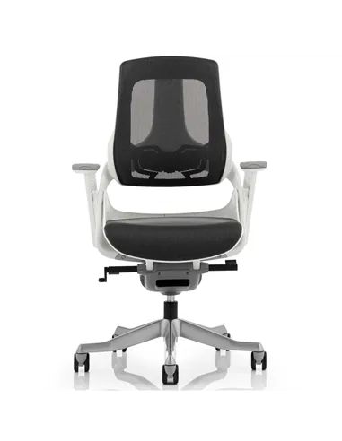 Dynamic Zure Executive Office Chair White Shell Charcoal Mesh With Arms EX000111