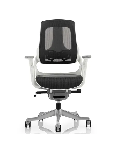Dynamic Zure Executive Office Chair White Shell Charcoal Mesh With Arms EX000111