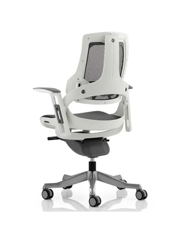 Dynamic Zure Executive Office Chair White Shell Charcoal Mesh With Arms EX000111