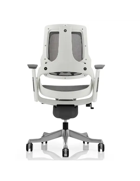 Dynamic Zure Executive Office Chair White Shell Charcoal Mesh With Arms EX000111