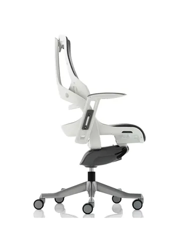 Dynamic Zure Executive Office Chair White Shell Charcoal Mesh With Arms EX000111