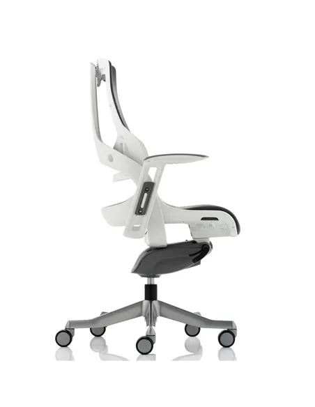 Dynamic Zure Executive Office Chair White Shell Charcoal Mesh With Arms EX000111
