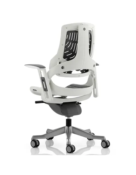 Dynamic Zure Executive Office Chair White Shell Elastomer Gel Grey With Arms EX000112