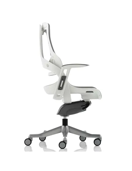 Dynamic Zure Executive Office Chair White Shell Elastomer Gel Grey With Arms EX000112