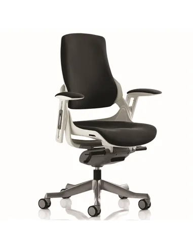 Dynamic Zure Executive Office Chair White Shell Black Fabric With Arms EX000114
