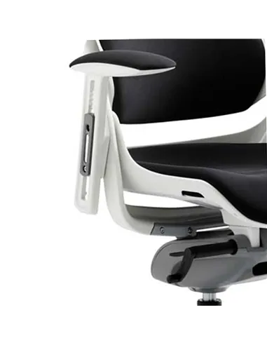 Dynamic Zure Executive Office Chair White Shell Black Fabric With Arms EX000114