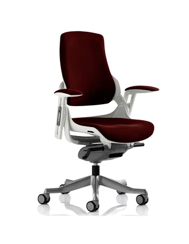Dynamic Zure Office Chair White Shell  Fully Bespoke Colour Ginseng Chilli KCUP0694