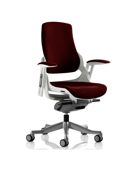 Dynamic Zure Office Chair White Shell  Fully Bespoke Colour Ginseng Chilli KCUP0694
