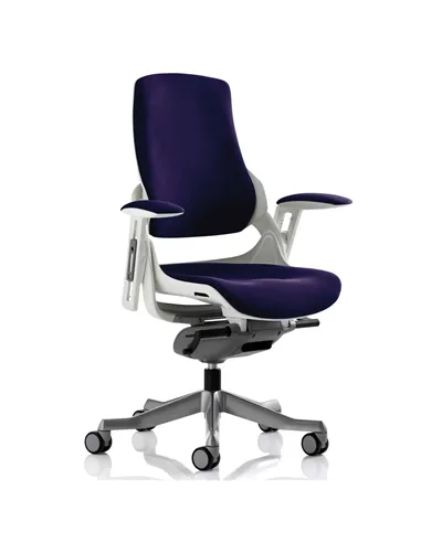 Dynamic Zure Office Chair White Shell  Fully Bespoke Colour Tansy Purple KCUP0696