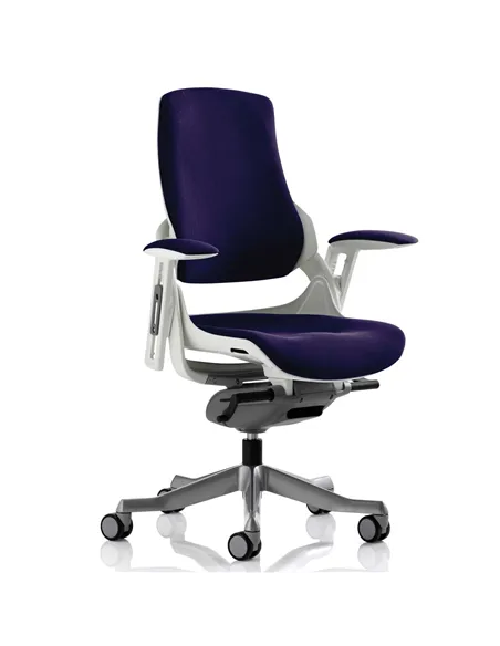 Dynamic Zure Office Chair White Shell  Fully Bespoke Colour Tansy Purple KCUP0696